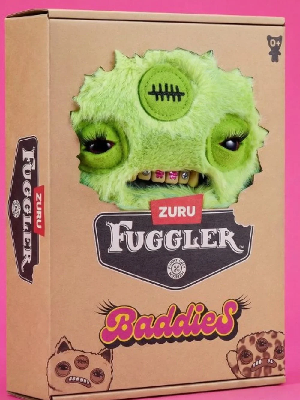 Neon Green Plush Monster Stuffed Toy - Designer Plush